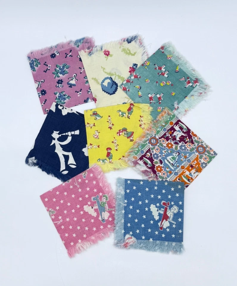 Vintage 1940s Childrens Handkerchiefs Set - Image 3 of 4