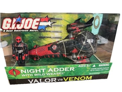 G.I. Joe Valor vs Venom Night Adder with Wild Weasel GI VHTF MISB NEW