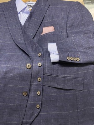 Vantage BURTON MENSWEAR Slime Fit 2Button-3Piece Notched Suit Men s U.K50S/38W 