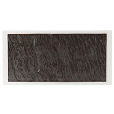 Tuxton China Inc Kona 16" x 8" Lava/Porcelain White Rectangular Plate - 6 EA