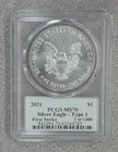 2021 Type 1 Silver American Eagle BU PCGS MS70 Cleveland Autograph (785)