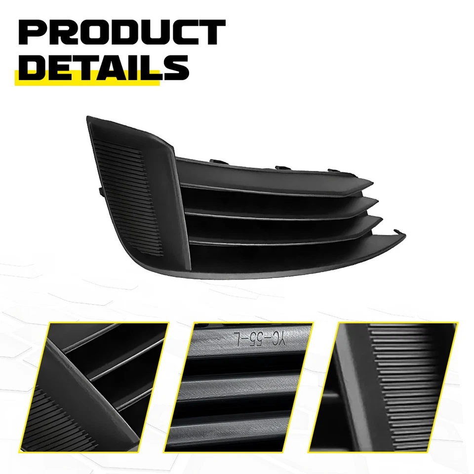 Fit For AUDI S3 A3 2013-2017 Front Bumper Fog Light Lamp Cover Grille Left Side - Image 2 of 4