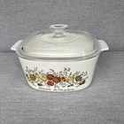 VTG Corning Ware La Marjolaine Spice Of Life A-3-B Casserole 3QT Pyrex Lid A-9-C