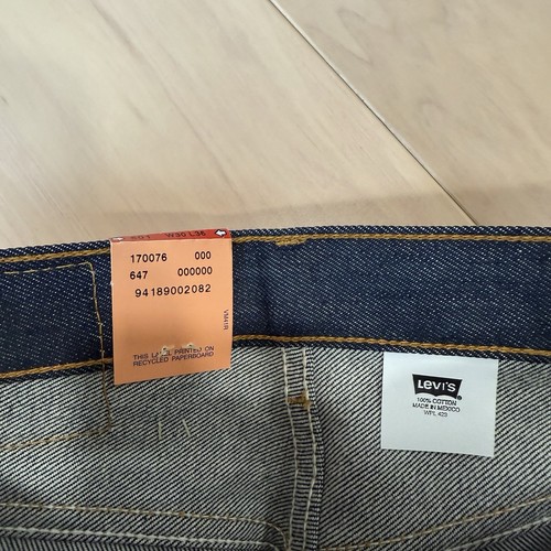 Vintage Levis 501 Jeans 30 Blue Dark Wash Straight Leg Denim Non Selvedge NWT - Picture 5 of 9