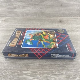 Commando 5-Screw (Nintendo NES, 1986) Complete Hang Tag Rare w/ Protector