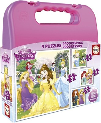 Disney Princesses Puzzle | Set of 4 Kids Progressive Puzzles