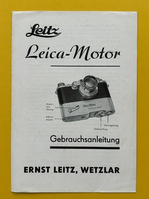 Leica Motor - Gebrauchsanleitung für MOOLY. Aus Januar 1939, Original.