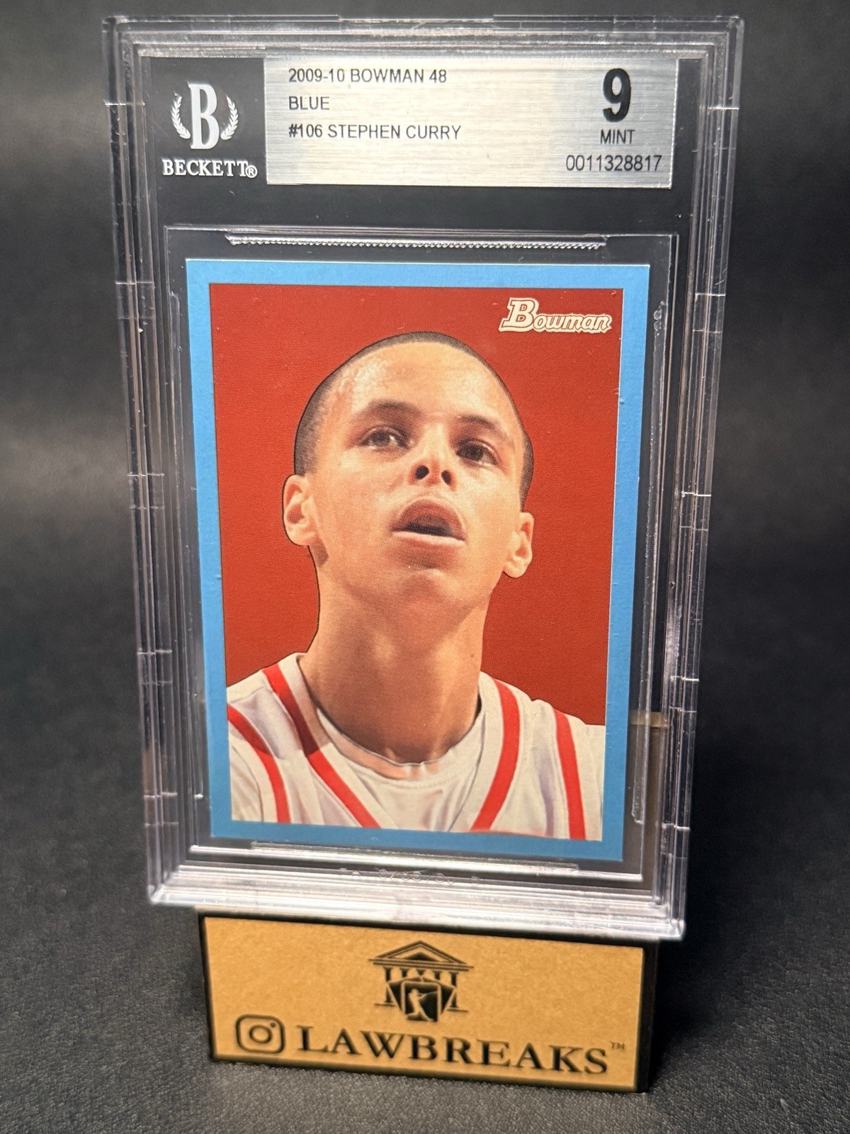 2009-10 BOWMAN '48 BLUE /1948 - ROOKIE RC #106 - STEPHEN CURRY - BGS MINT 9