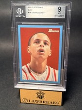2009-10 BOWMAN '48 BLUE /1948 - ROOKIE RC #106 - STEPHEN CURRY - BGS MINT 9