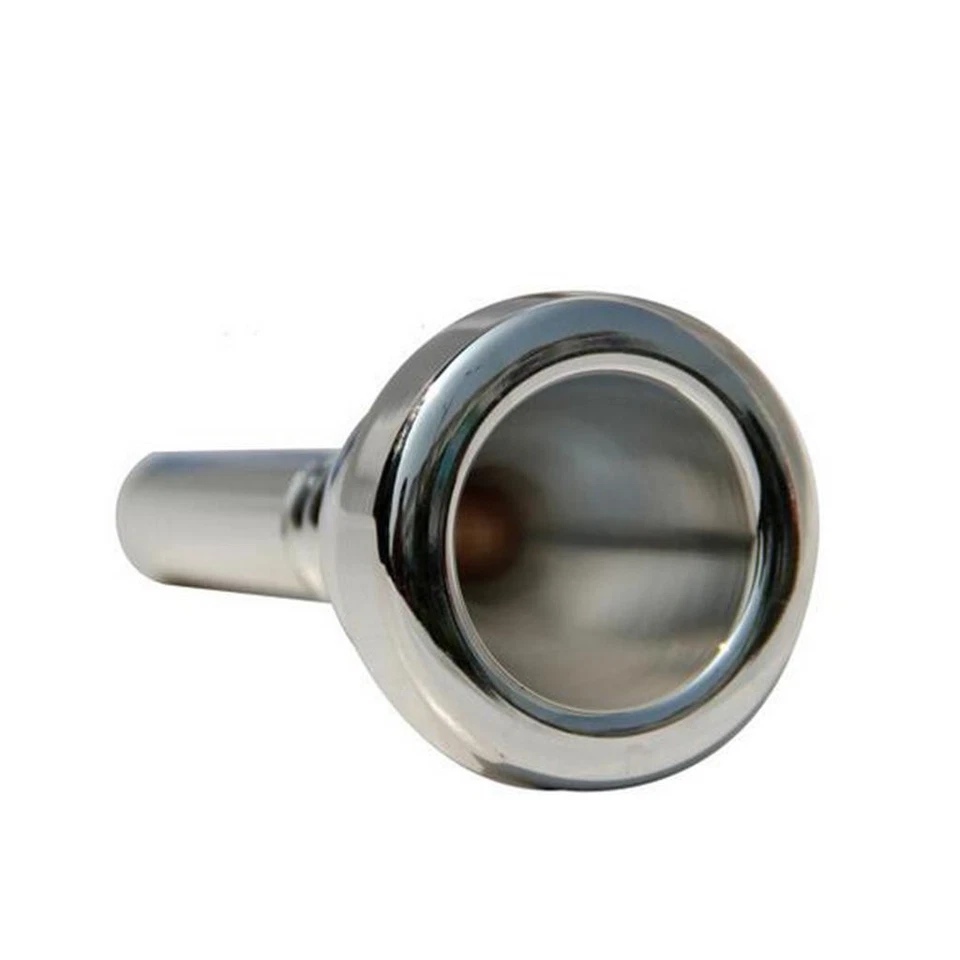 Bocchino Per Trombone In Rame Argento Lucido Bocchino Per Eufonio Baritono - Immagine 3 di 3