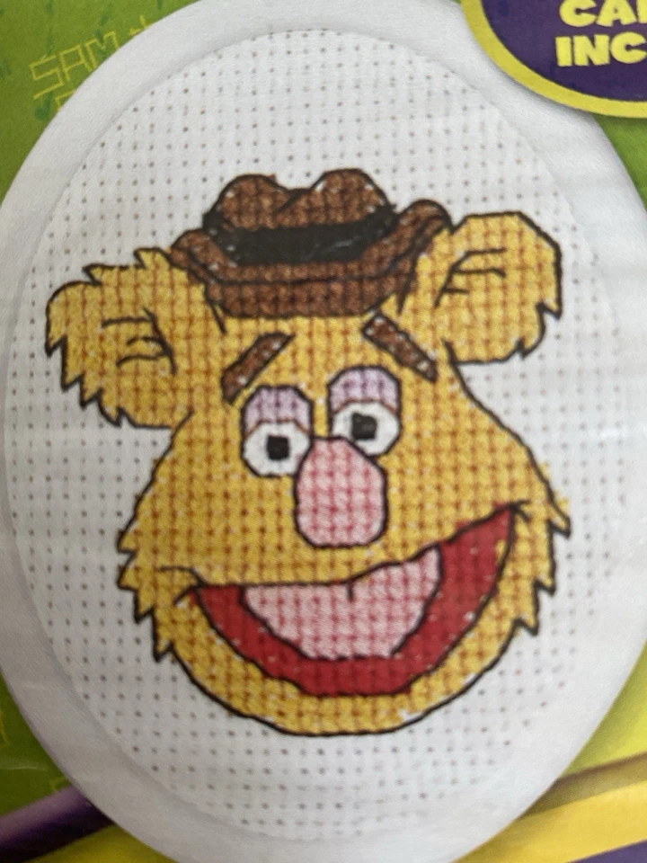 Disney The Muppets Fozzie Bear Counted Cross Stitch Pattern 2” X 2.75” Oval