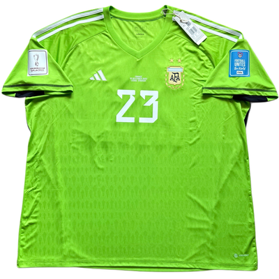 ウェア Argentina 2022 World Cup  Jersey 2022 Argentina Goalkeeper Jersey #23 E. MARTINEZ 3XL World Cup