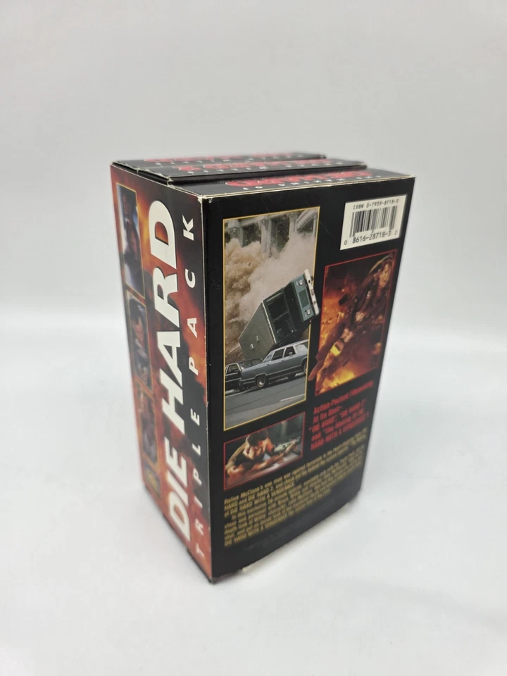 vtg 1995 VHS BOX SET • DIE HARD triple pack BRUCE WILLIS the making VENGEANCE - Image 4 of 4