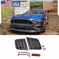 2x Matte Black Hood Vent Heat Extractors Cover For 2018-2021 Ford Mustang 422083