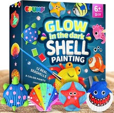 Sea Shell Painting Kit for Kids - Glow in the Dark Beach Toys and Summer C