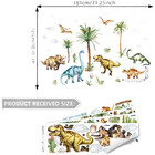Removable PVC Wall Decals Dinosaur with Clouds Large Tree Design for Bedroom