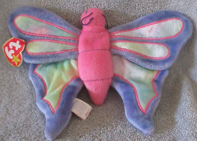 Ty Beanie Baby Flitter the Butterfly  DOB June 2, 1999 MWMT Free Shipping