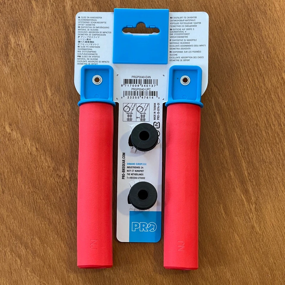 NEW Shimano PRO Silicone Slide On Mountain Bike Handlebar Grips Red 130mm 32mm - Image 3 of 3