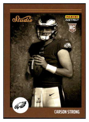 CARSON STRONG RC RC 2022 Panini Instant Studio ROOKIE /911 #S42 Eagles ...