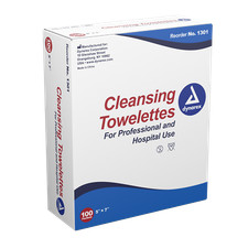 Dynarex Cleansing Towelettes 5 in. x 7 in. Box of 100 