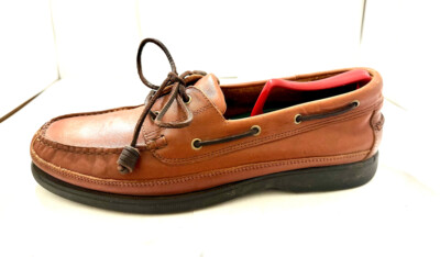 Bass Brown Nubuck Leather Boat Shoes 