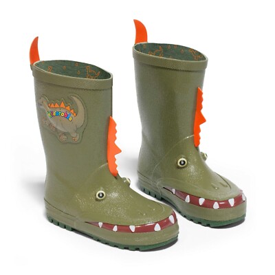 Kidorable Regenstiefel Gummistiefel Matsch Schuhe Dinosaurier Dino Grün Gr 24