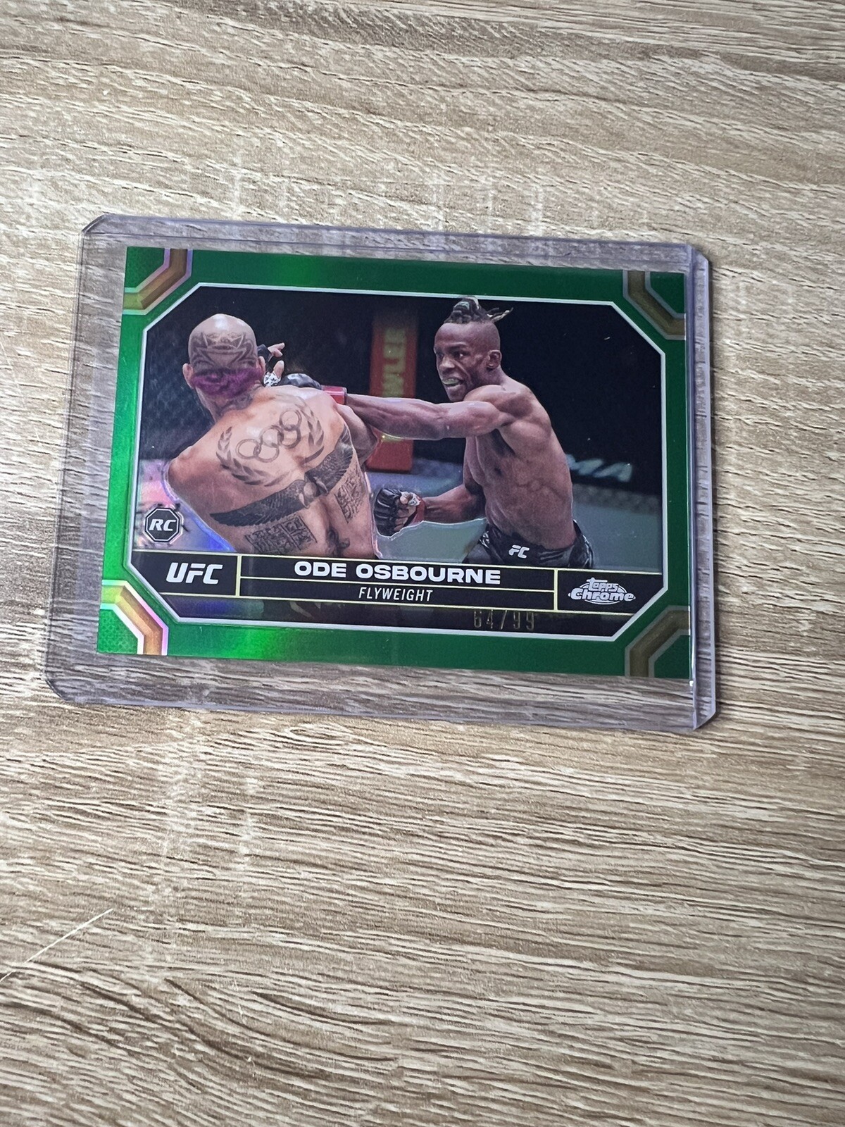 2024 Topps Chrome UFC Ode Osbourne Green Refractor Rookie RC #89/99