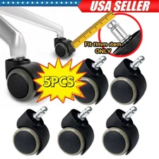 Set of 5 2" Universal Office Chair Caster Wheels Swivel Heavy Duty Replacement