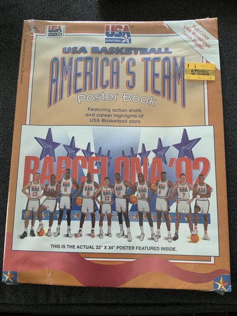 USA 1992 Dream Team Basketball Poster Book 22 X 34 Olympics For Sale 