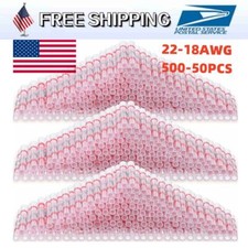 Heat Shrink Sleeve Terminals AWG 22-18 Solder Seal Butt Wire Connectors 500-50X