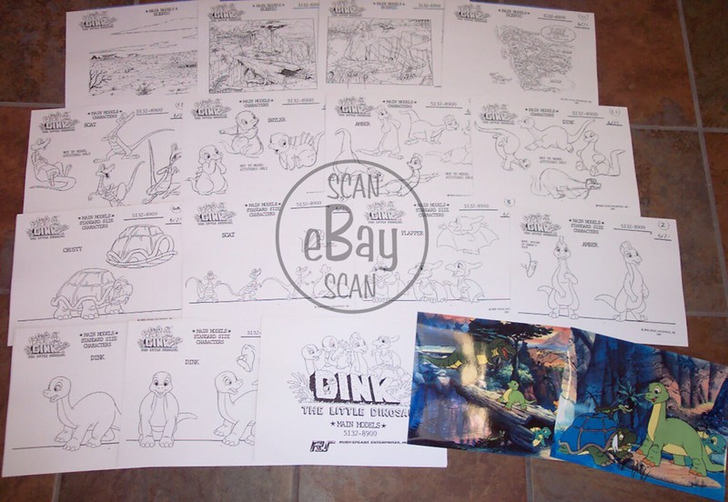 DINK THE DINOSAUR ANIMATOR MODEL SHEETS HANNA BARBERA Ruby Spears ART GUIDE