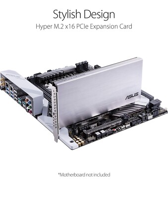 ASUS Hyper M.2 X16 Gen 4 PCIE 4.0/3.0 x4 NVME RAID Expansion Card