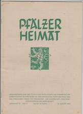Pfälzer Heimat 10/2 Bassermann-Jordan Kunst Ysenburg Dorf Pilze Ornitologie 1959