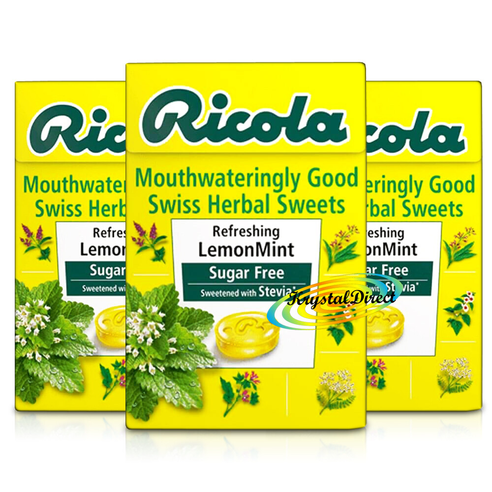 RICOLA REFRESHING LEMON MINT SUGAR FREE SWISS HERB DROPS 45G - Image 7