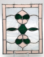 Hand Crafted Leaded Stained Glass Window Panel Suncatcher 10 x 8