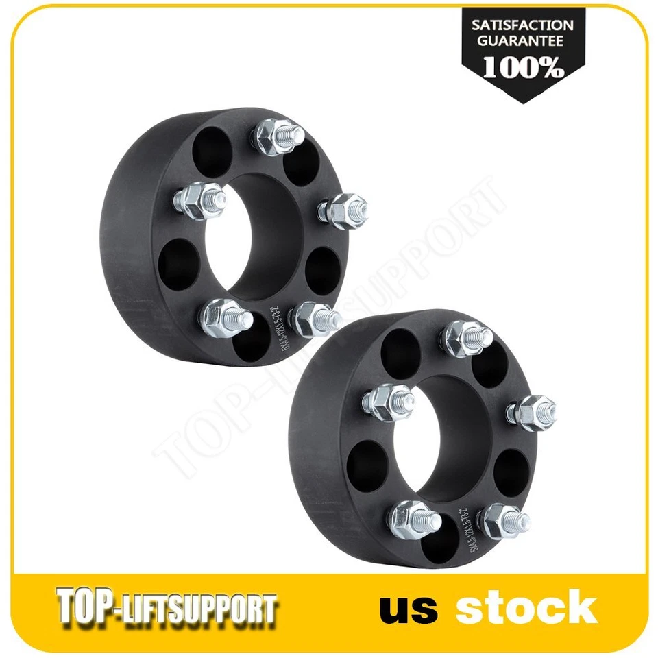 2x 2 inch 5x4.5 5x114.3 Wheel Spacers 12x1.5 For Toyota RAV4 Tacoma Honda Accord - Image 3 of 4