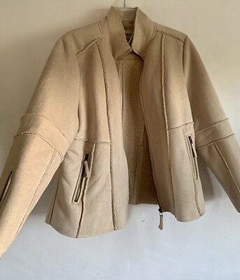 TAYBERRY FLEECE BEIGE LONG SLEEVES FAUX SUEDE