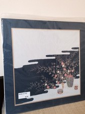A8 ART OF JAPANESE FABRIC ON MAT BOARD CUSTOM 32  x 32  LIQUIDATION SALE