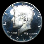 1969-S Proof Kennedy Half Dollar --- Gem Proof Cameo Stunning Coin --- #790RA