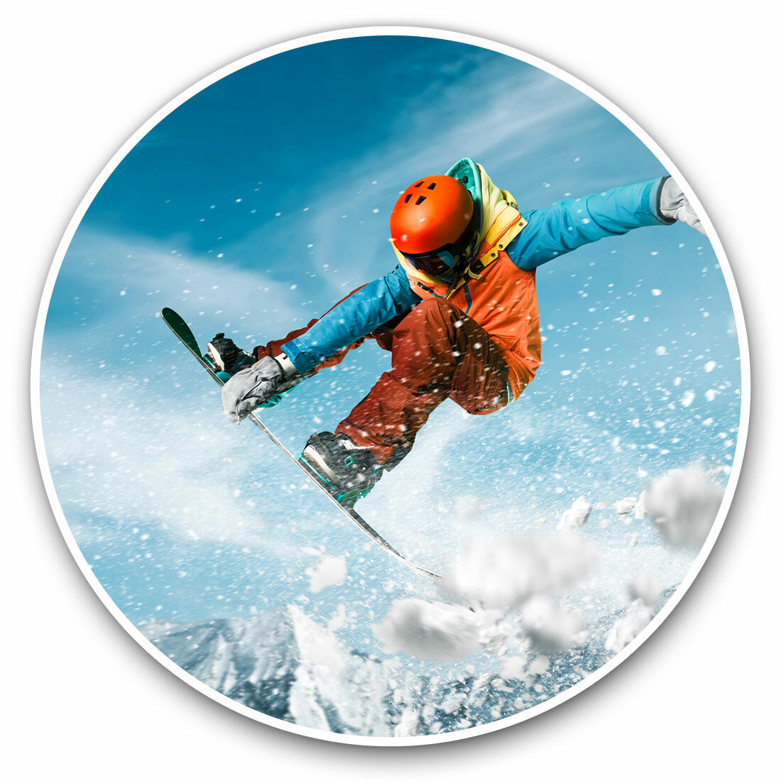 2 x Vinyl Stickers 25cm - Snowboard Jump Mountains Snow Cool Gift #12455