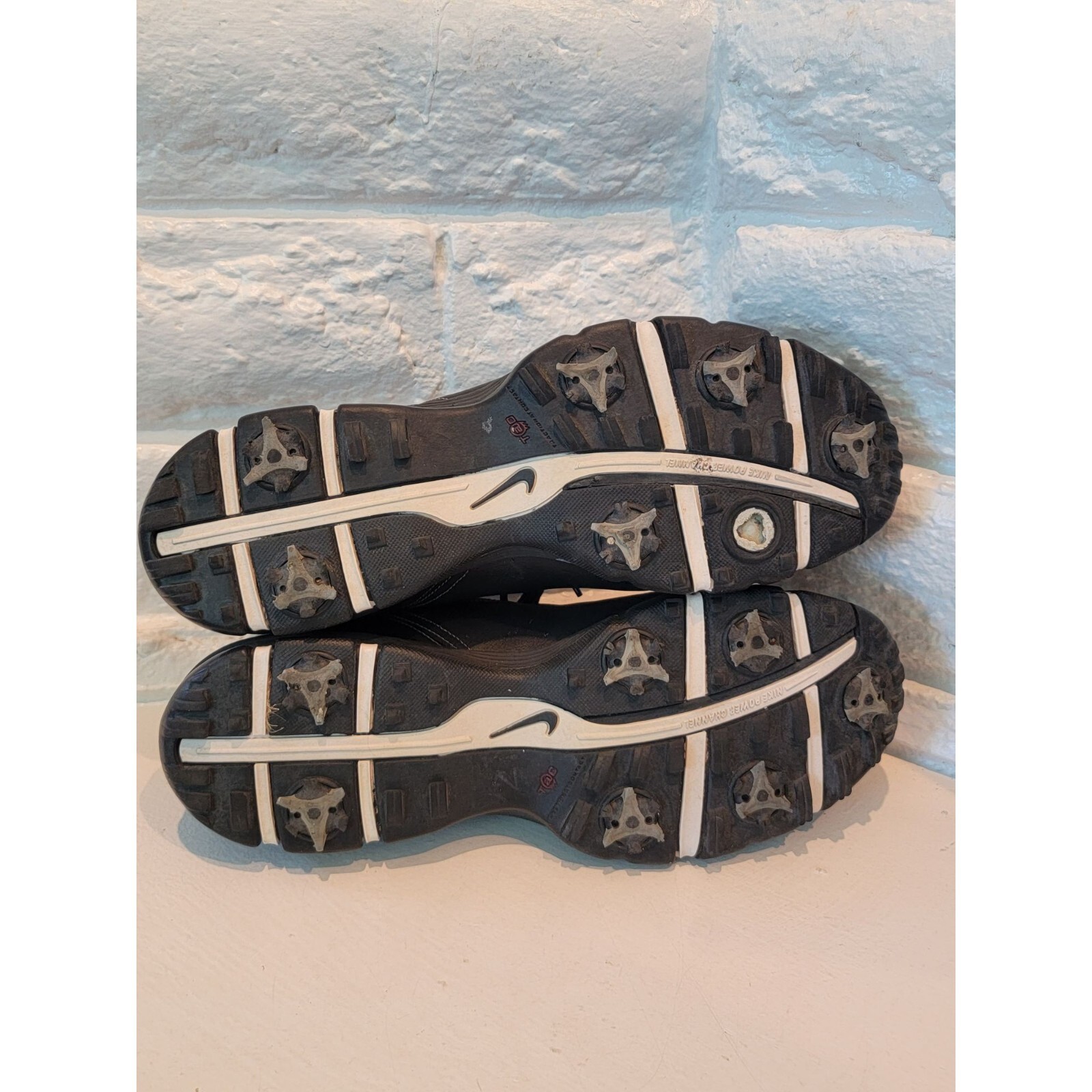 Nike Mens Air Max Revive Golf Shoes Black White 317450001 Low Top Spikes 11M eBay