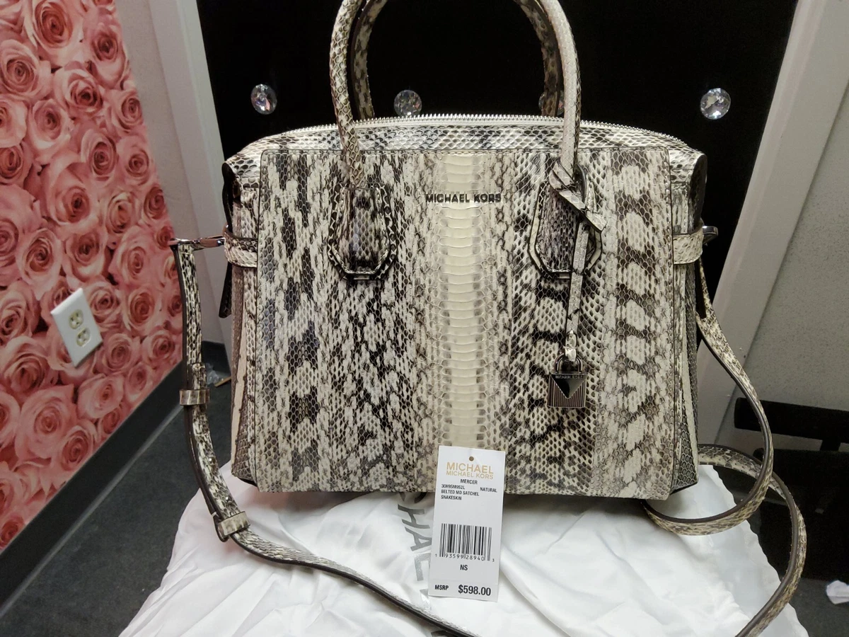 Michael michael kors mercer clearance snakeskin crossbody