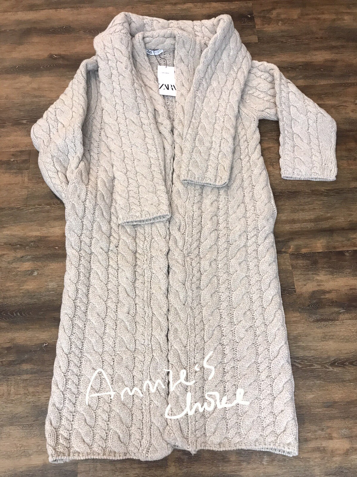 ZARA Women's 100 Wool Cable Knit Coat(Ecru, US M /EUR M) eBay