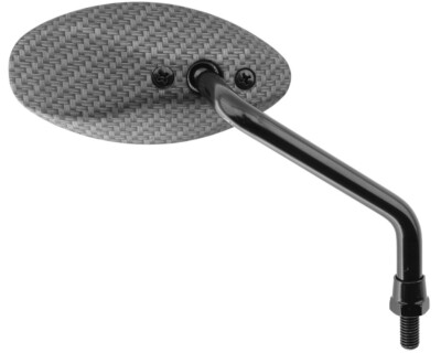 MOTO SPIEGEL RECHTS CARBON BLACK OVAL SHORT AUCTION