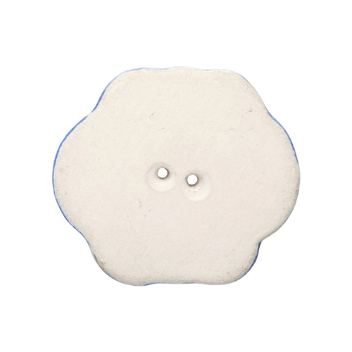Antique French Ceramic Sewing Button by Marc Delduc, Flower 28mm Mode Collector - Picture 2 of 2