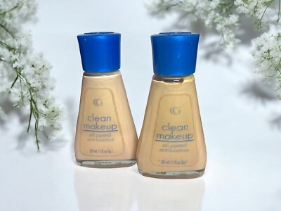 2 CoverGirl Clean Liquid Makeup Oil Control/Anti-Luisance  Ivory & Classic  1 oz