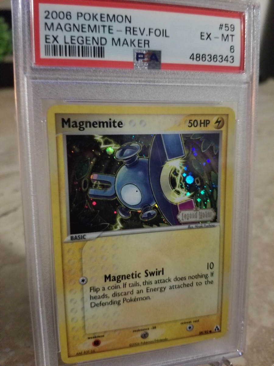 2006 Pokemon Ex Legend Maker Magnemite Reverse Foil 59/92 PSA 6 | eBay