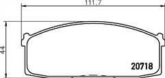 Set pastiglie freno Balco 1105 Match MDB1183 PER NISSAN LAUREL SUNNY BLUEBIRD - Foto 1 di 1