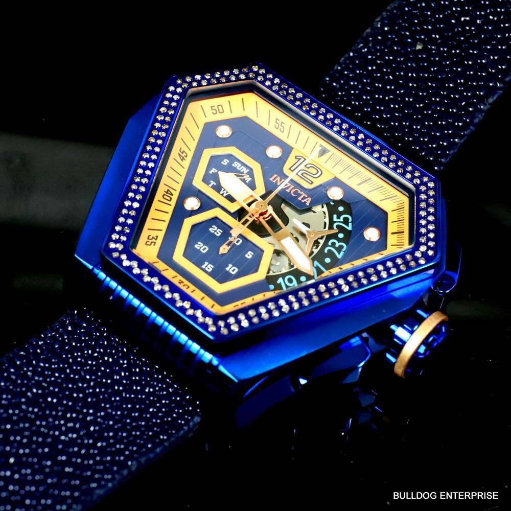 Invicta Speedway .76 CTW Diamond Triangular Stingray Chrono Swiss