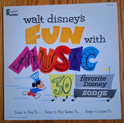 Vintage 33 RPM LP Fun with Music Various Artists Disneyland DQ